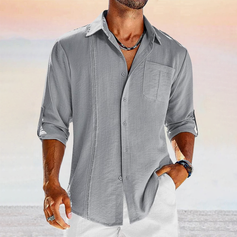 Men's Decorative Stitch Casual Shirt