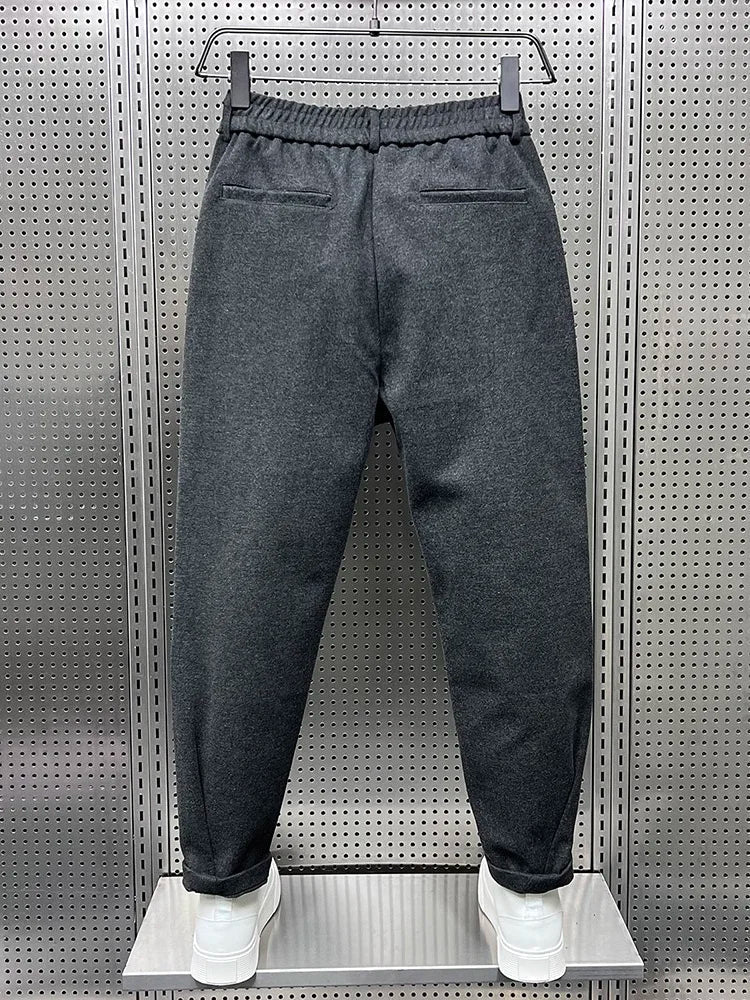 Men's Smart Relaxed Pleat-Front Tapered Trousers