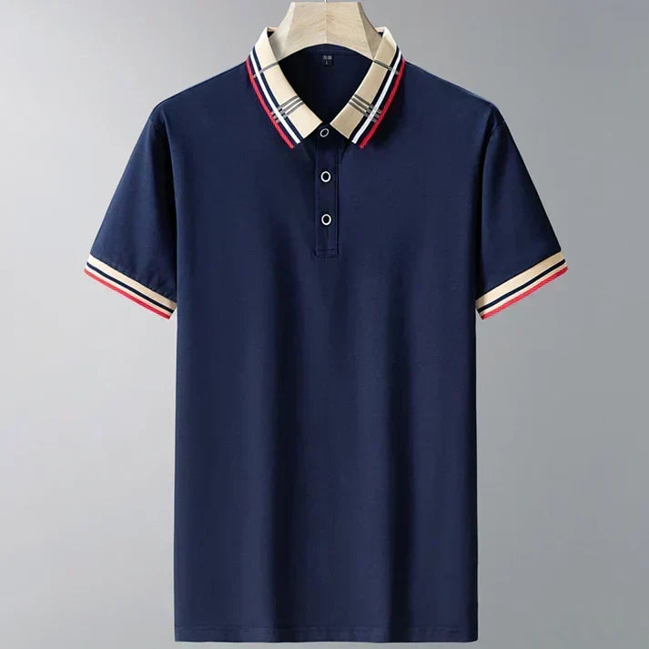 Men's Smart Contrast Collar Piqué Polo
