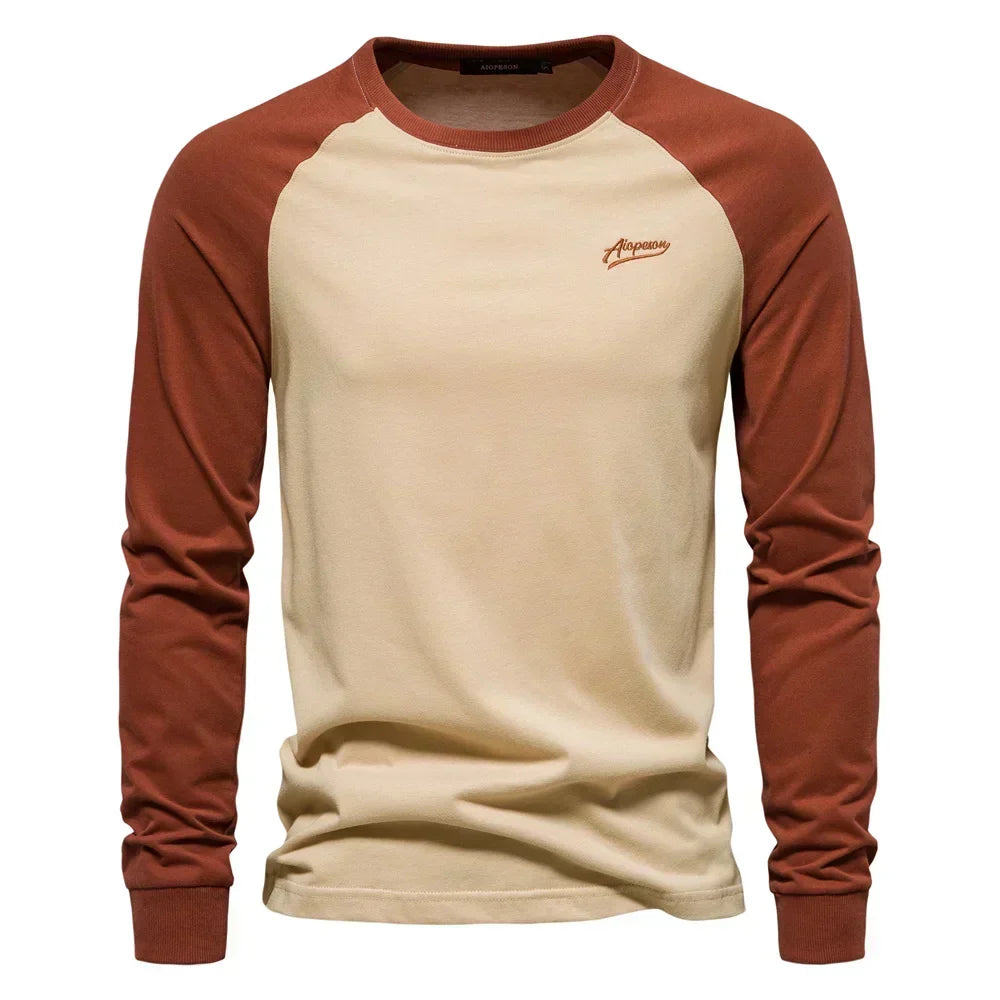 Men's Long Sleeve Raglan Crew Neck Top