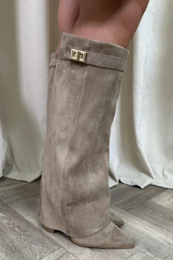 Women's Slim-Heel Tall Leather Boots
