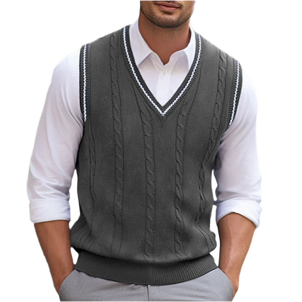 Men's Lightweight Summer V-Neck Knit Tank