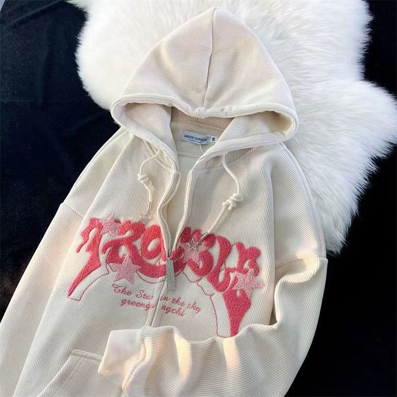 Men's Casual Embroidered Hooded Top