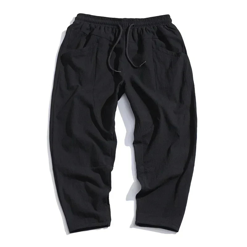 Men's Lightweight Cropped Drawstring Trousers