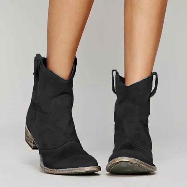 Women's Vintage Western Cowboy Ankle Boots