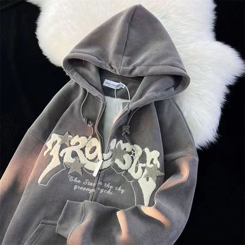 Men's Casual Embroidered Hooded Top