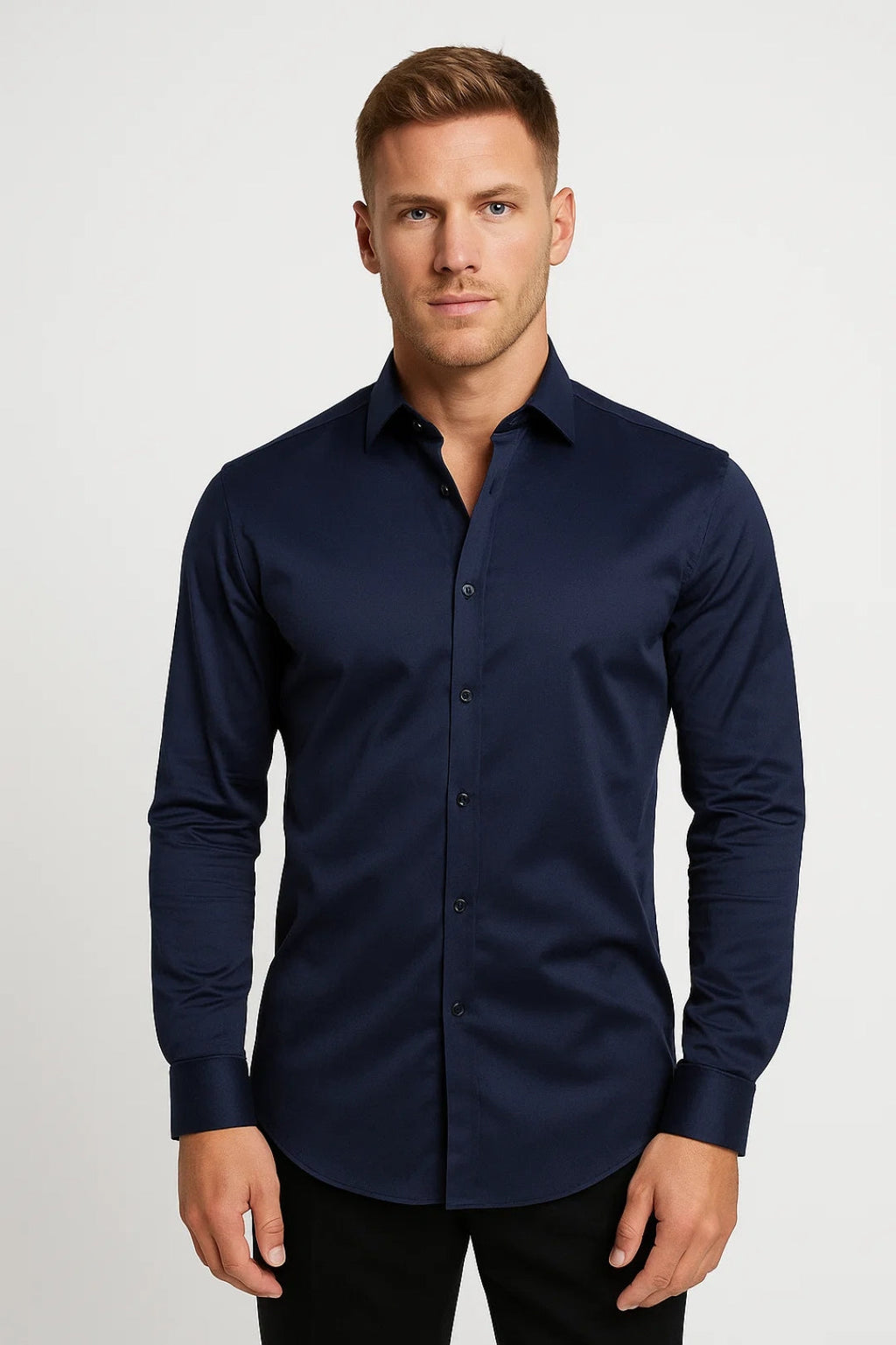Men's Classic Collar Slim-Fit Formal Shirt