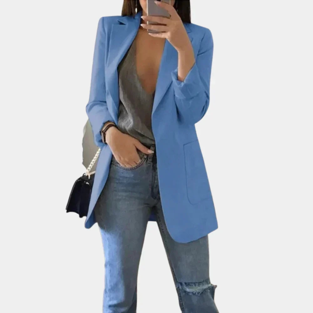Women's Longline Tailored Slim-Fit Blazer