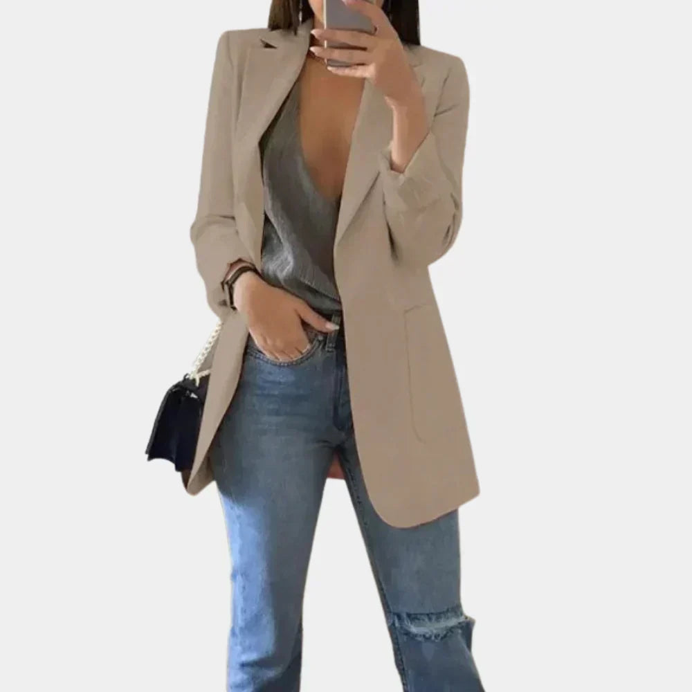 Women's Longline Tailored Slim-Fit Blazer