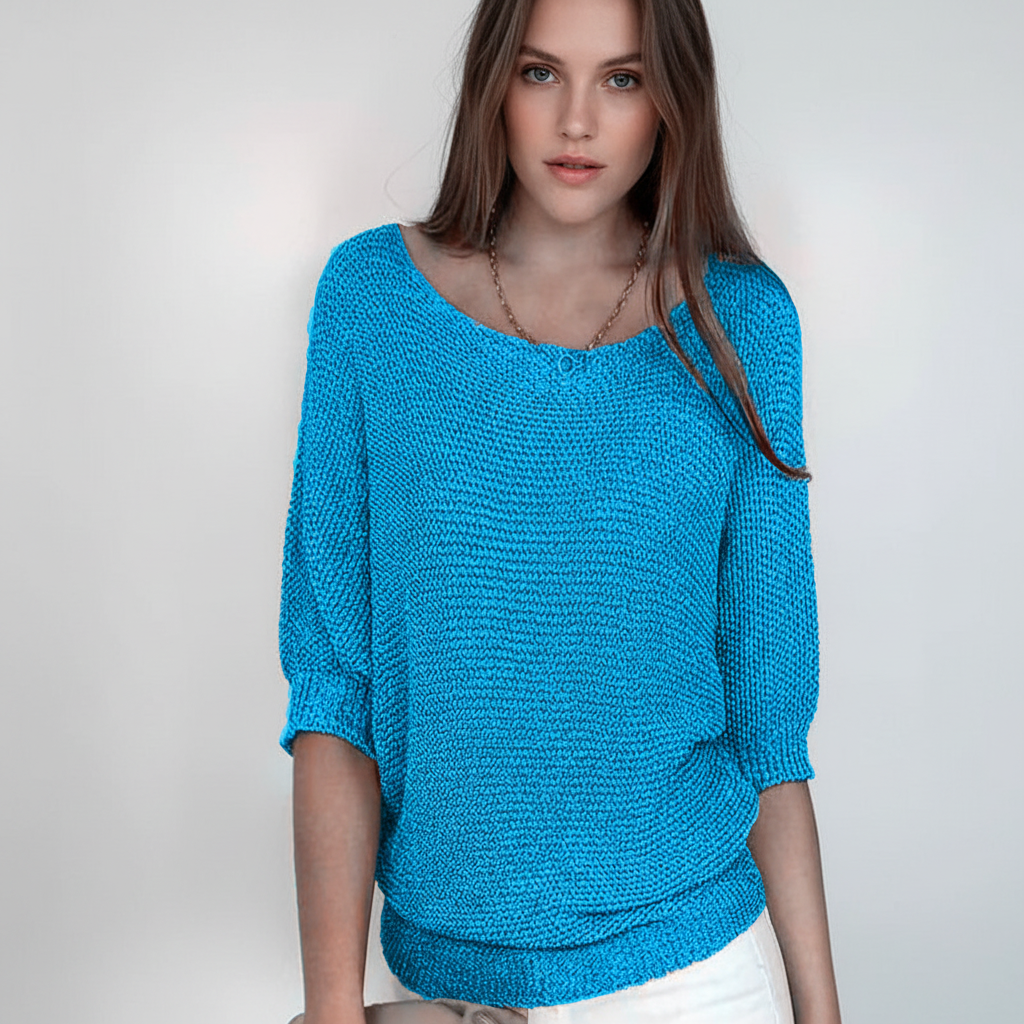 Women's Relaxed Wide-Neck Knit Pullover