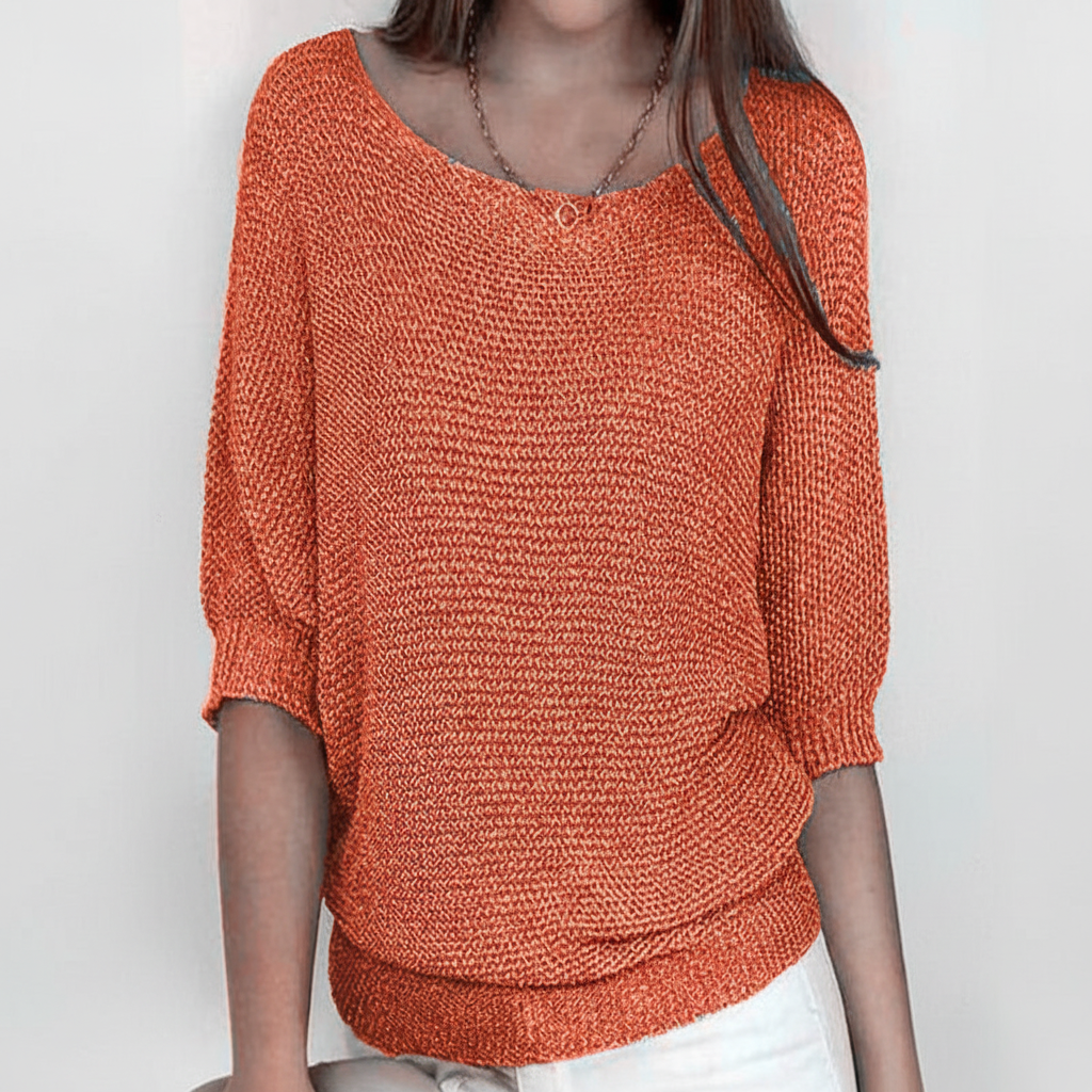Women's Relaxed Wide-Neck Knit Pullover