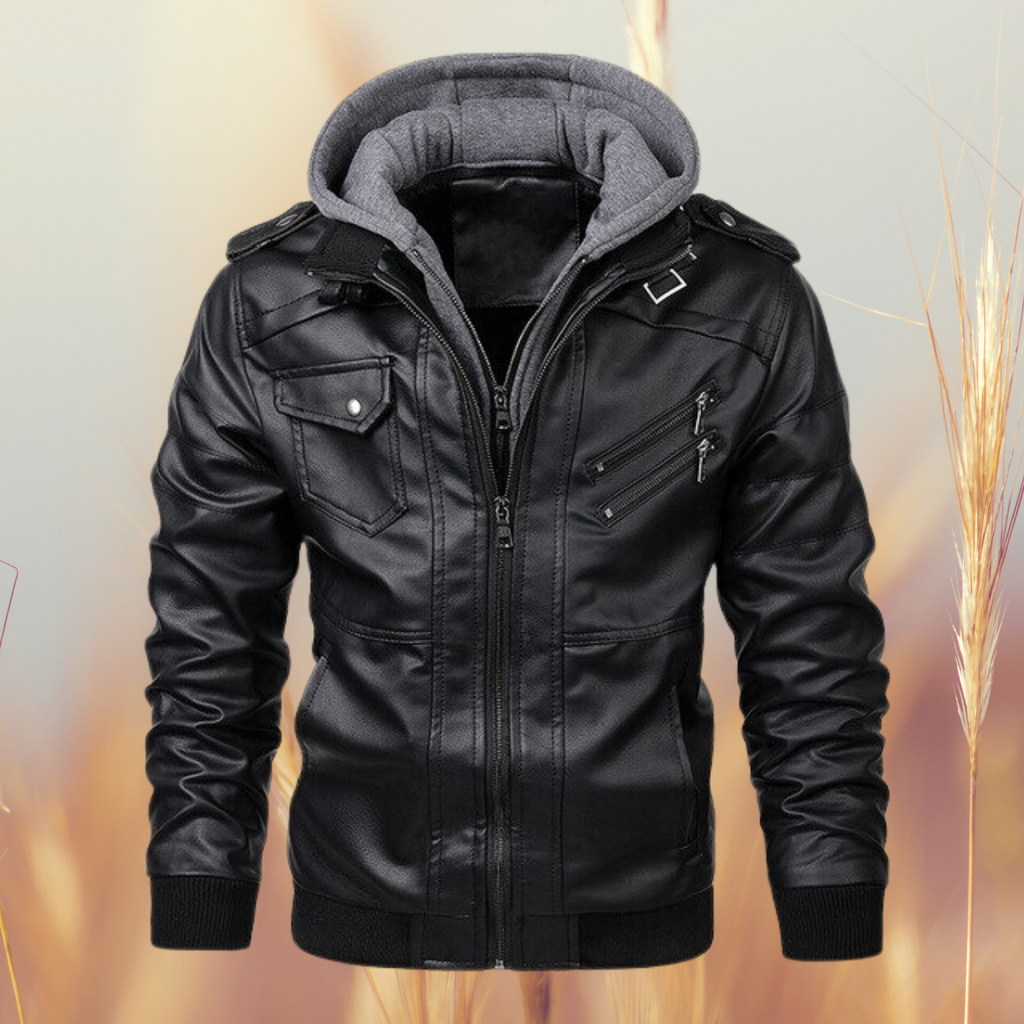 Men's Smart Casual Leather Biker Jacket
