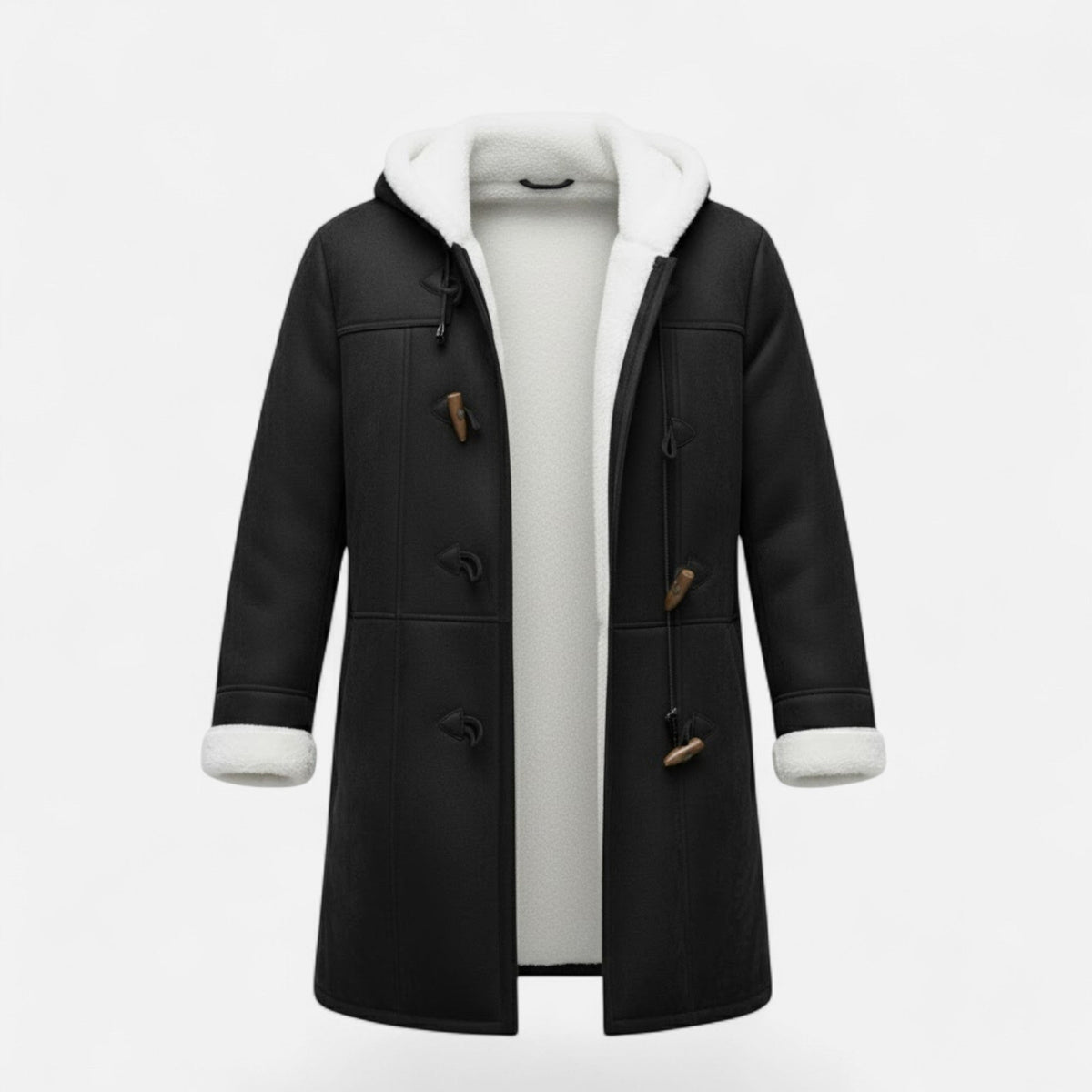 Women's Button-Through Hooded Winter Topcoat