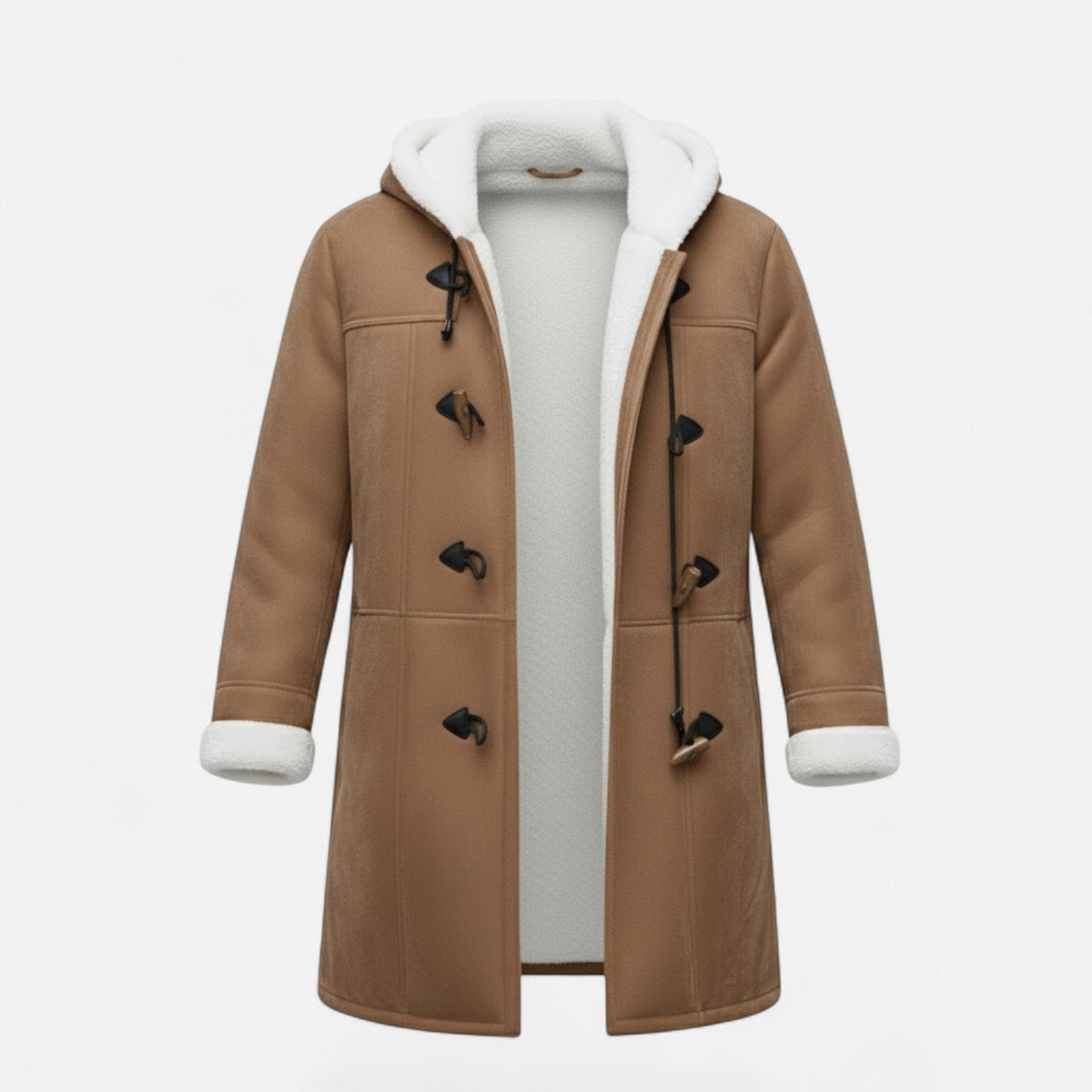 Women's Button-Through Hooded Winter Topcoat