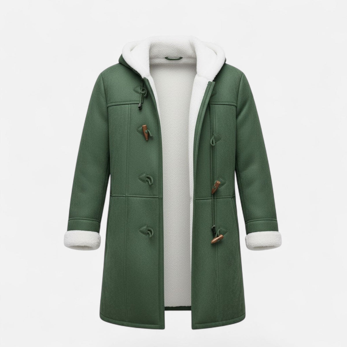 Women's Button-Through Hooded Winter Topcoat