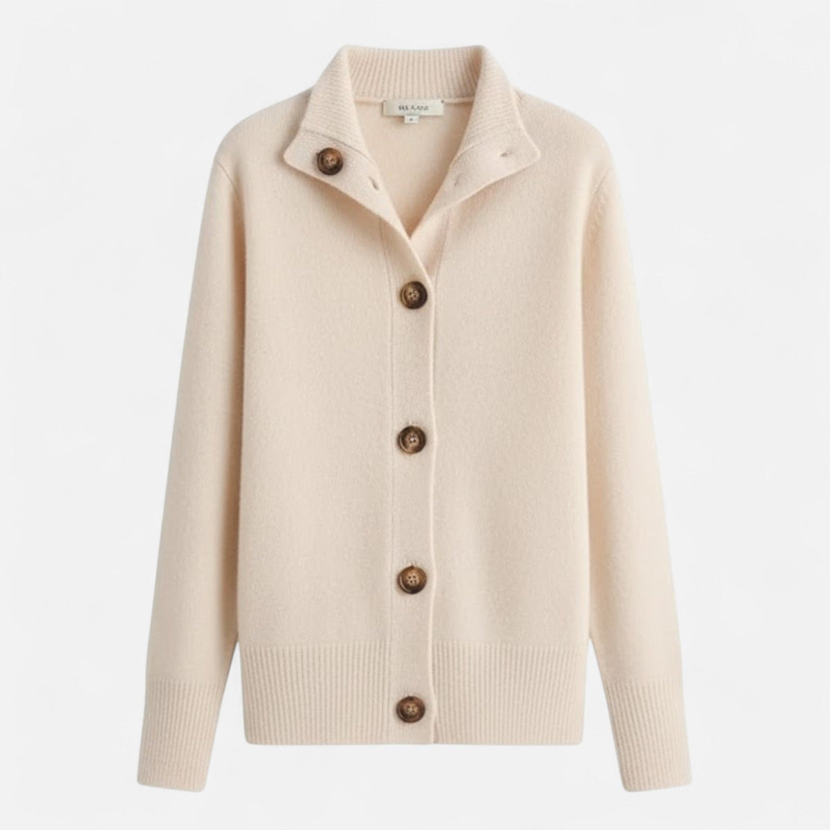 Women's Short Knitted Stand-Collar Topcoat