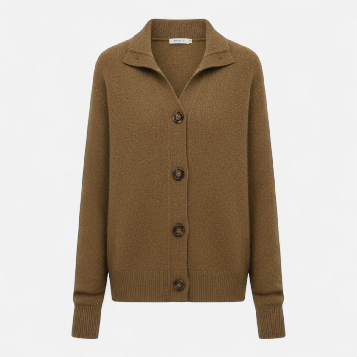 Women's Short Knitted Stand-Collar Topcoat