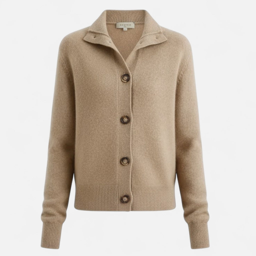 Women's Short Knitted Stand-Collar Topcoat