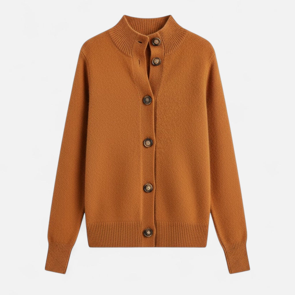 Women's Short Knitted Stand-Collar Topcoat