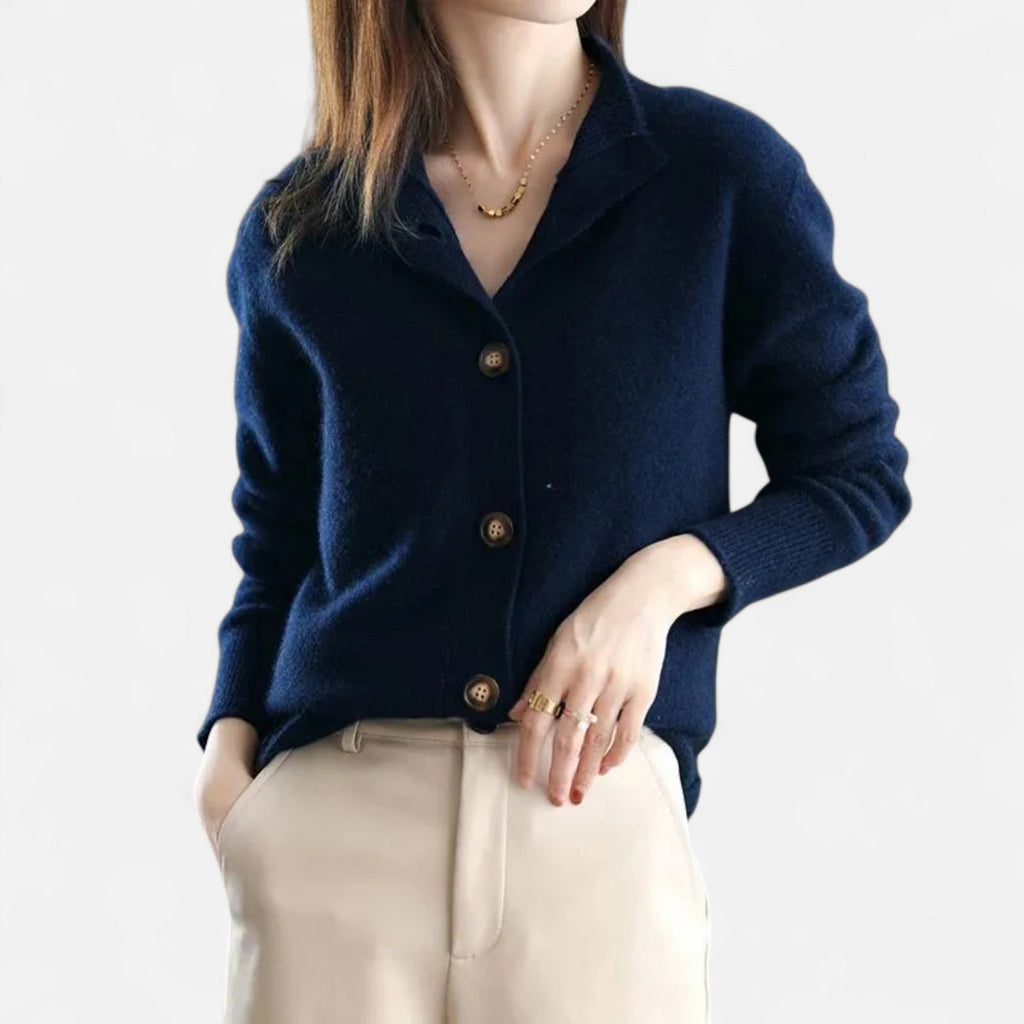 Women's Short Knitted Stand-Collar Topcoat