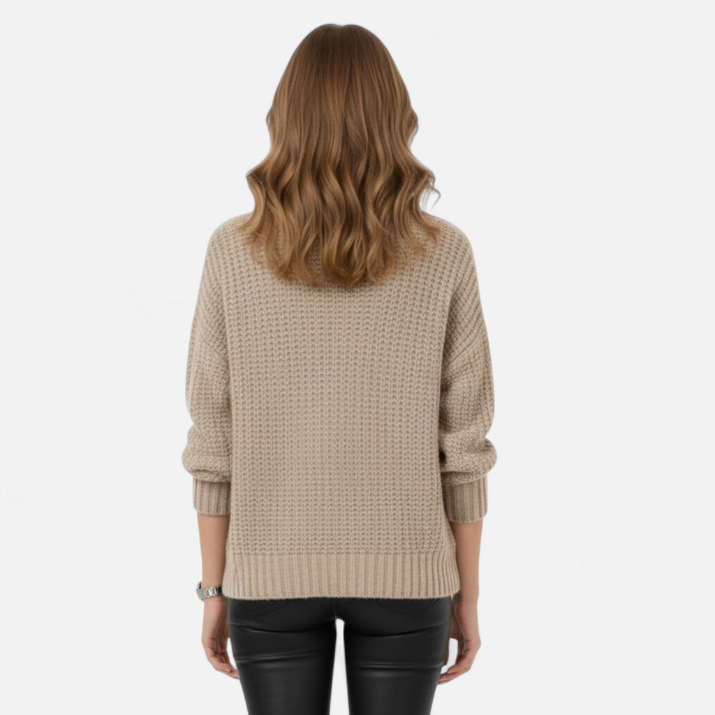 Women's Classic Woollen Polo Neck Pullover