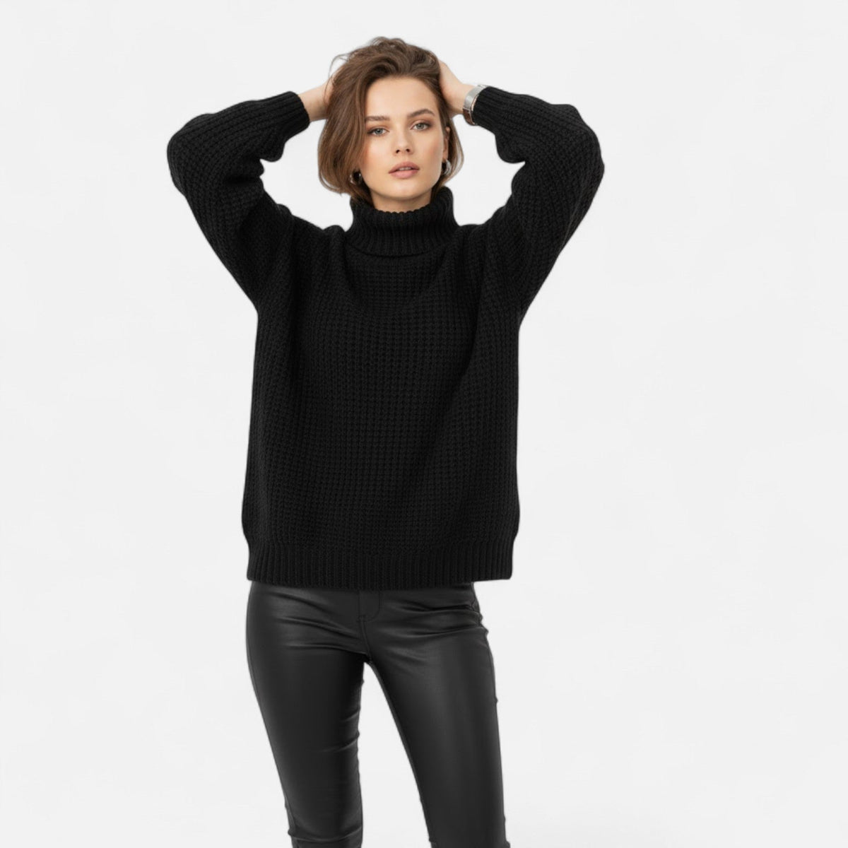 Women's Classic Woollen Polo Neck Pullover
