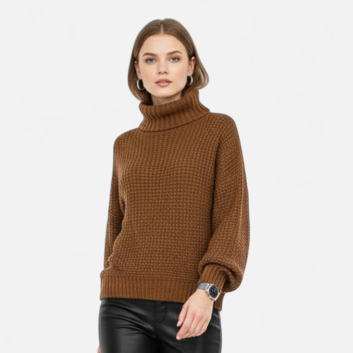 Women's Classic Woollen Polo Neck Pullover