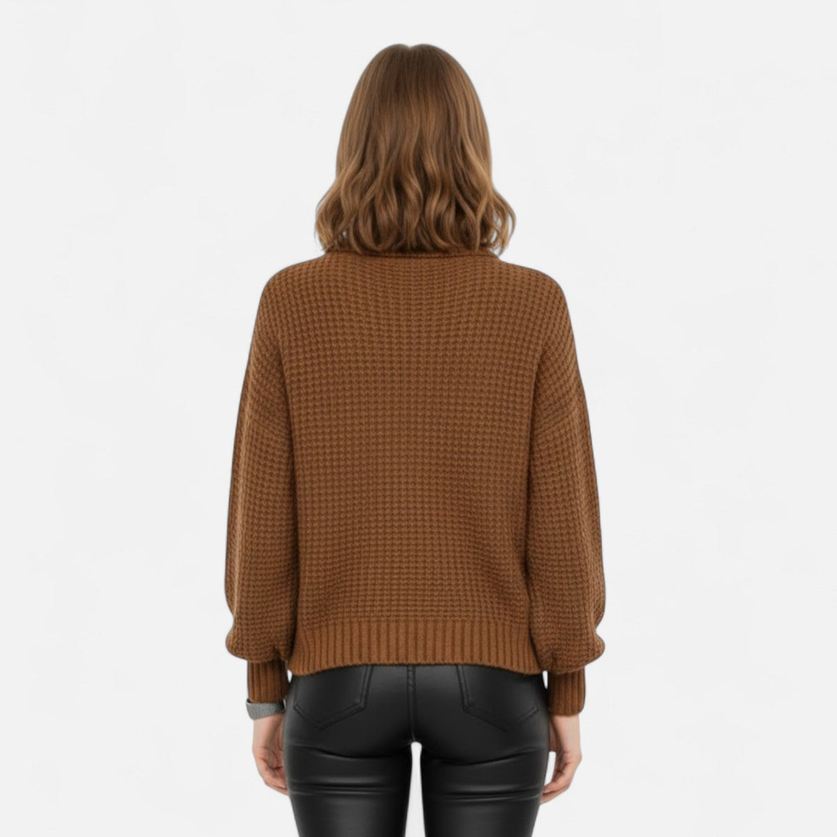 Women's Classic Woollen Polo Neck Pullover