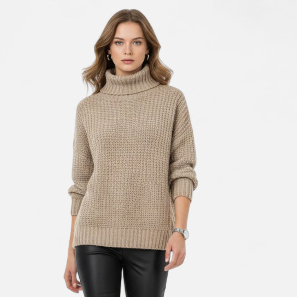 Women's Classic Woollen Polo Neck Pullover