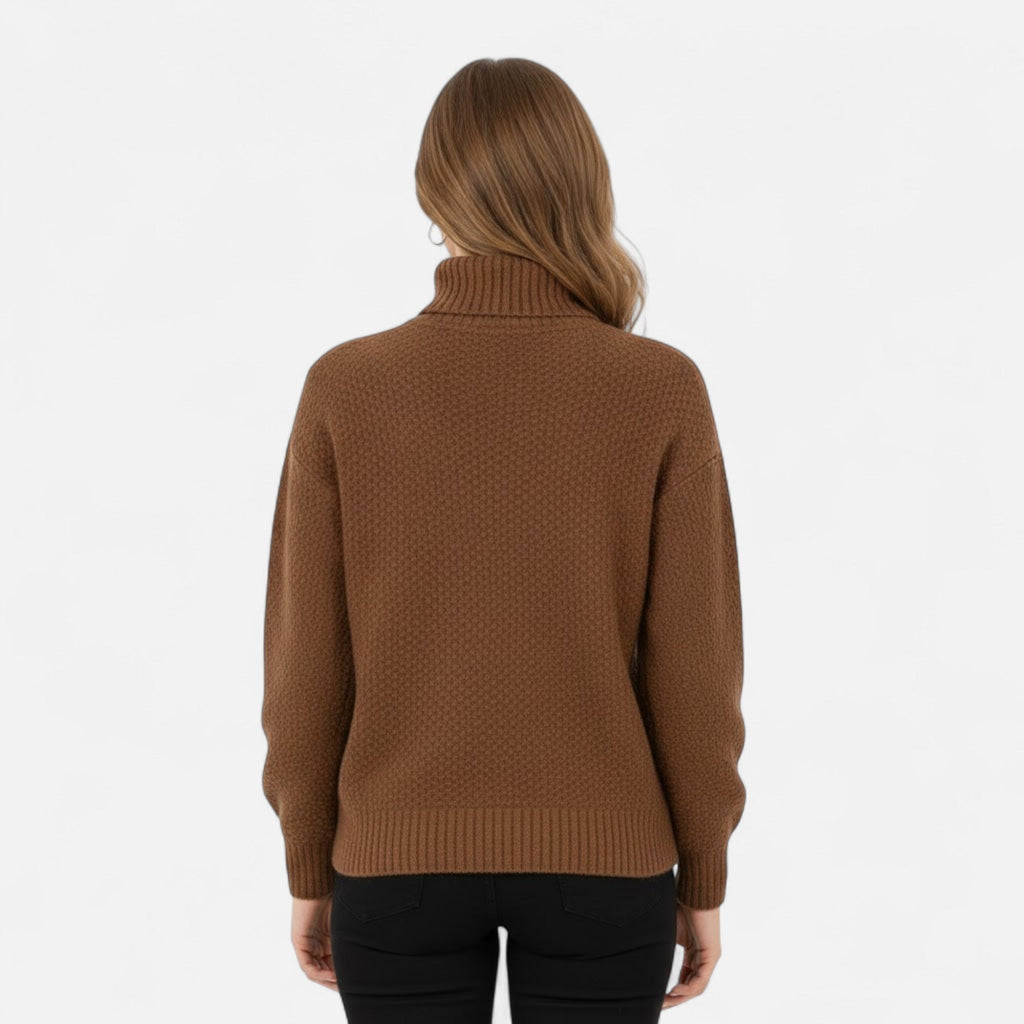 Women's Classic Woollen Polo Neck Pullover