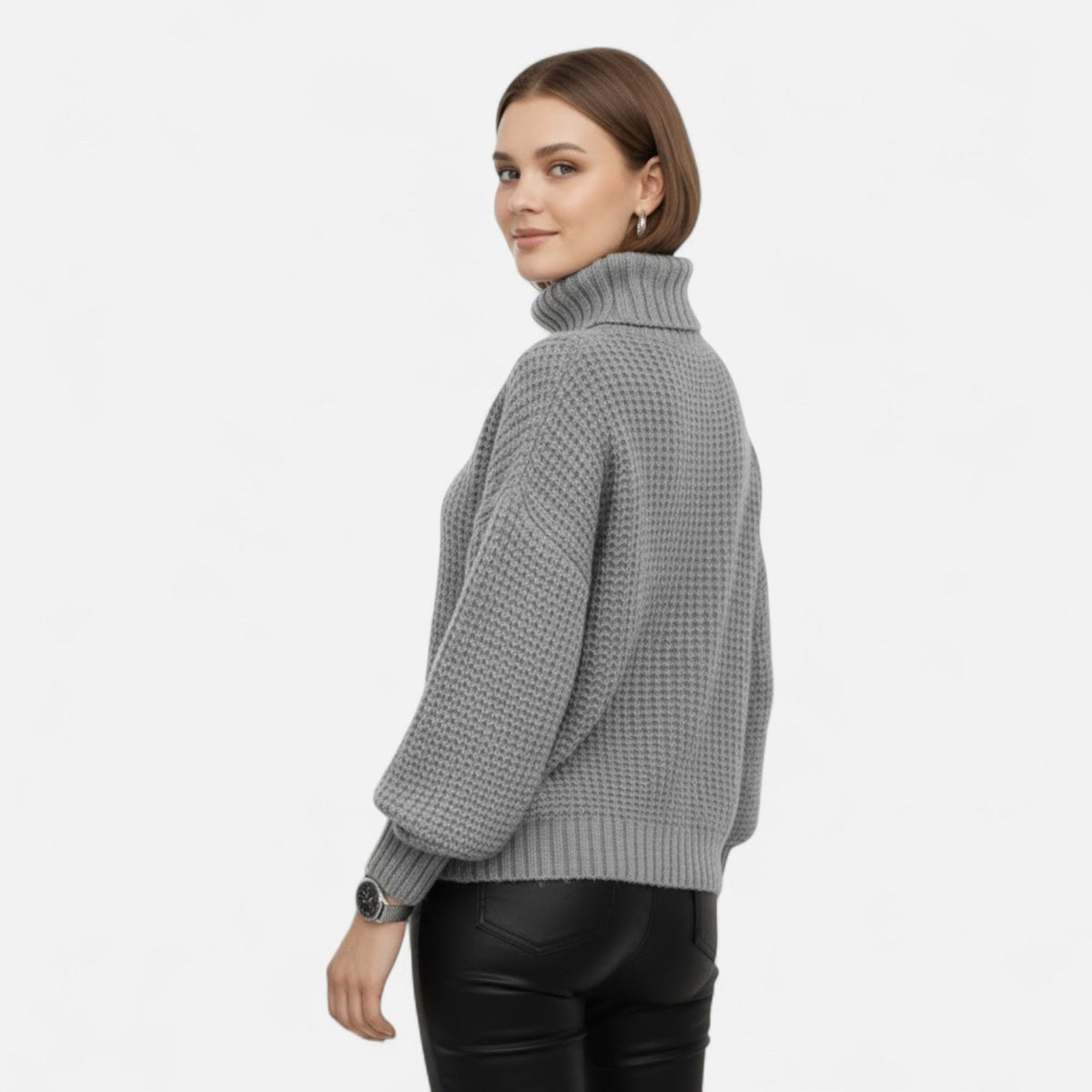Women's Classic Woollen Polo Neck Pullover