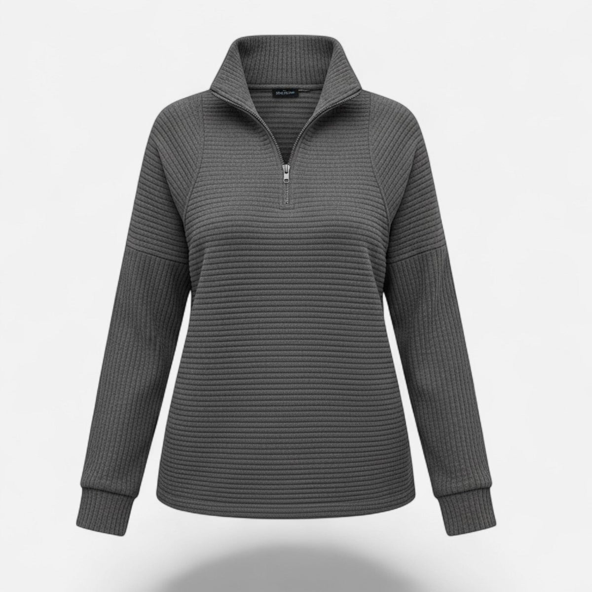 Women's Stand-Collar Zip Knitted Pullover