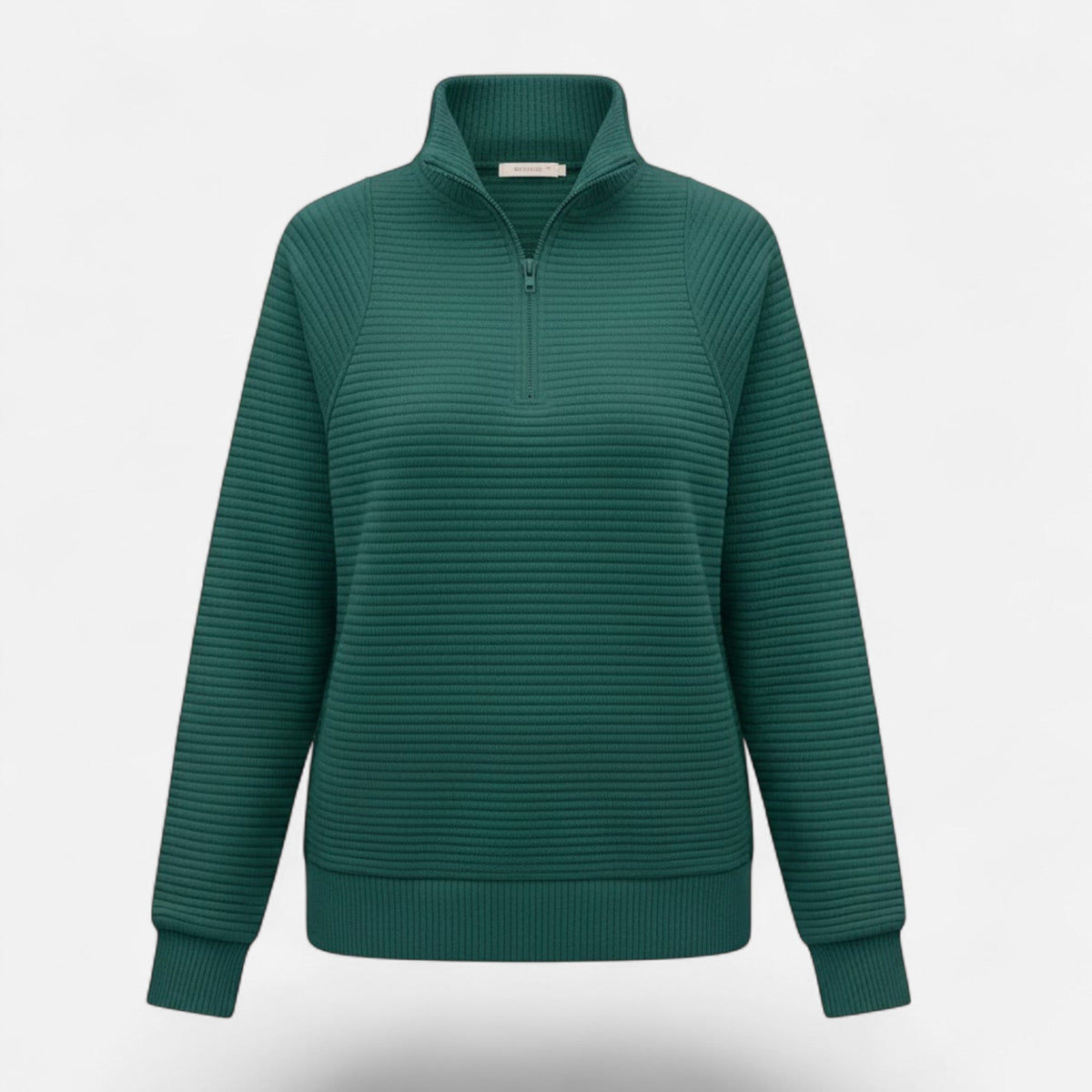 Women's Stand-Collar Zip Knitted Pullover