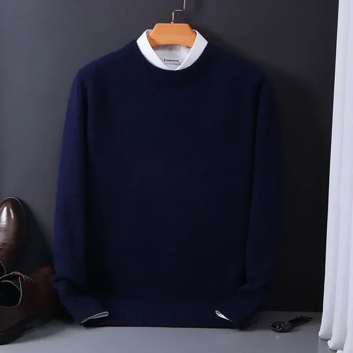 Men's Fine Knit Crew Neck Pullover