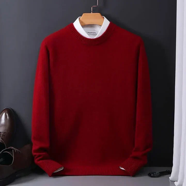 Men's Fine Knit Crew Neck Pullover