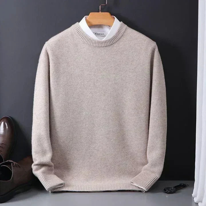 Men's Fine Knit Crew Neck Pullover