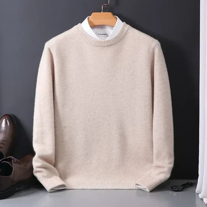 Men's Fine Knit Crew Neck Pullover