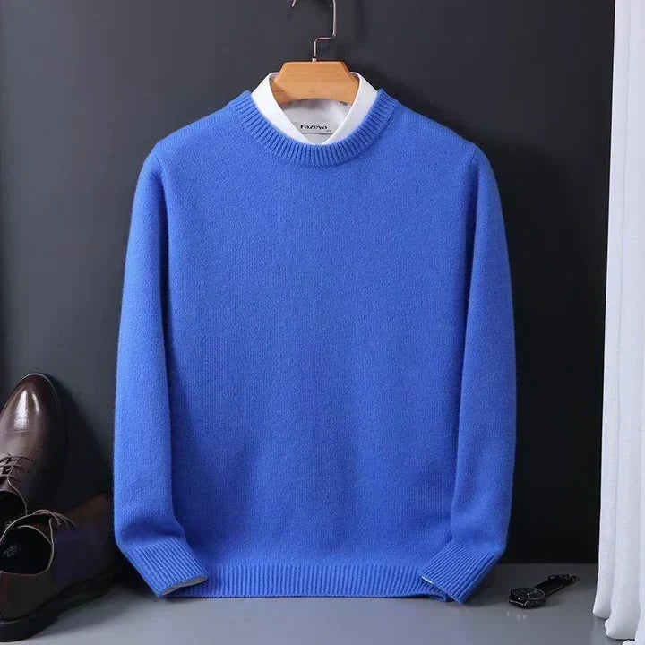 Men's Fine Knit Crew Neck Pullover