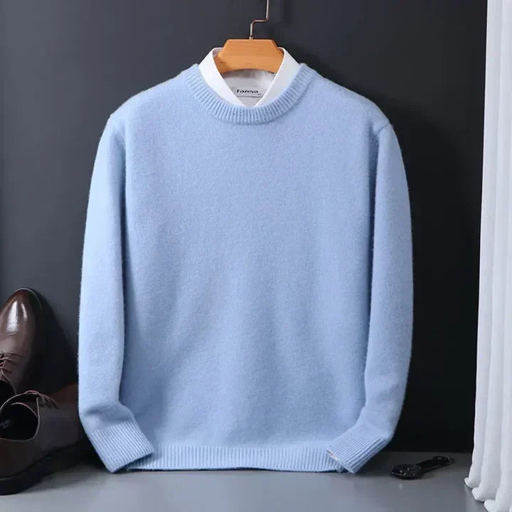 Men's Fine Knit Crew Neck Pullover