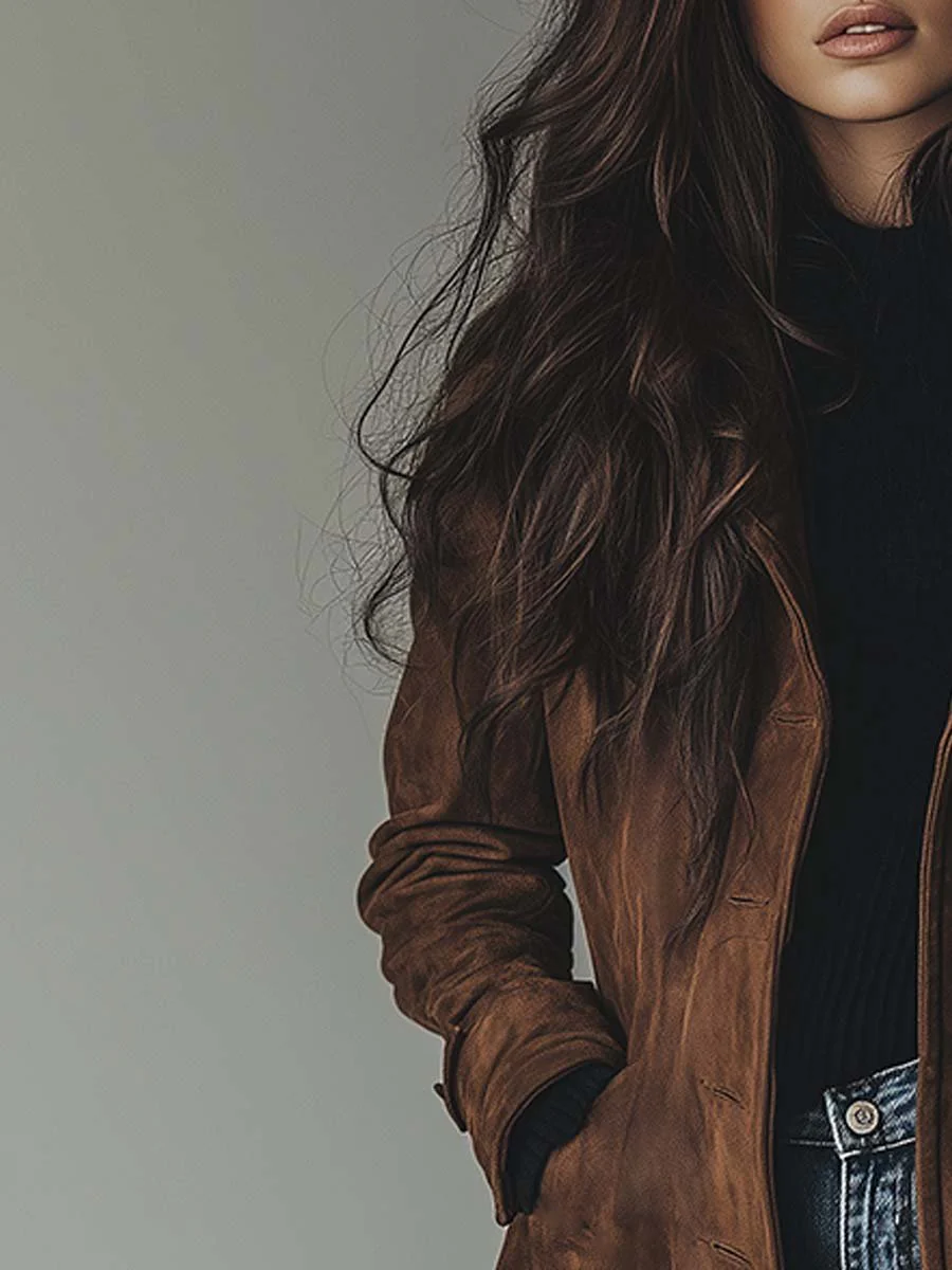 Women's Tailored Vintage-Style Longline Trench