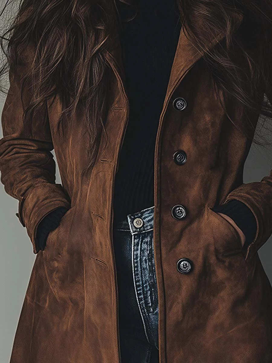 Women's Tailored Vintage-Style Longline Trench