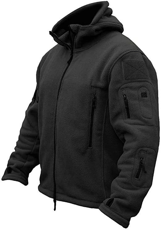 Men's Multi-Pocket Hooded Fleece Jacket