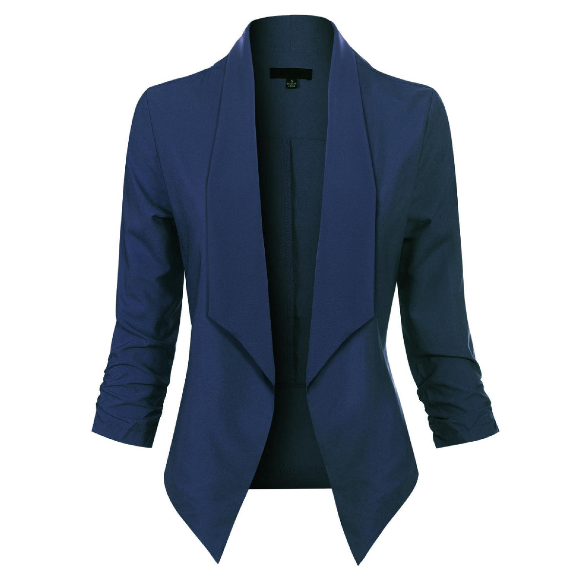Women's Smart Edge-to-Edge Blazer with Ruched Sleeves