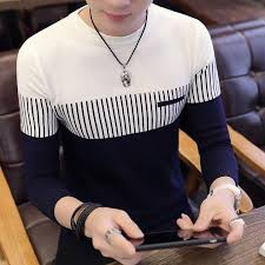Men's Regular-Fit Printed Crew Neck Pullover