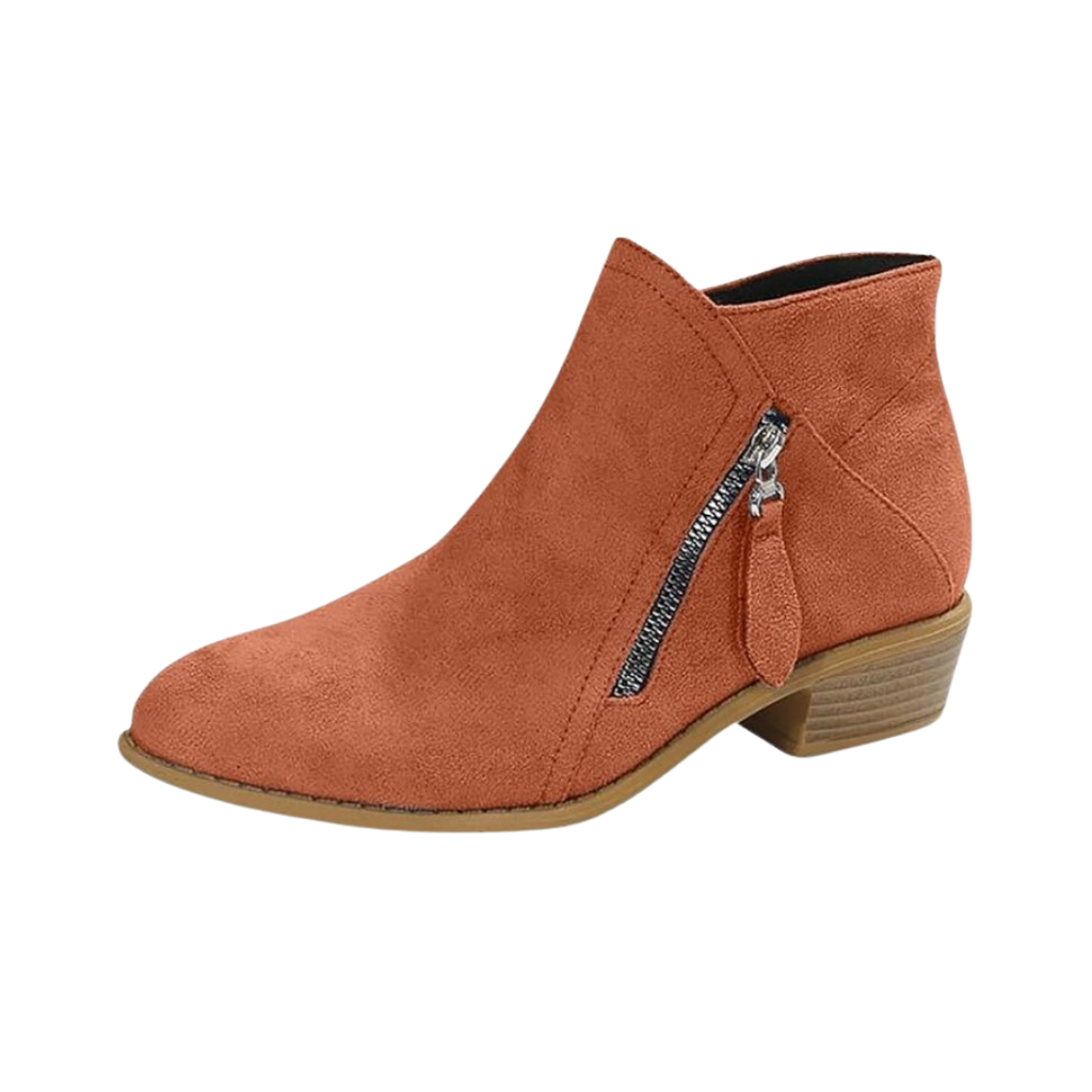 Women's Zip-Up Ankle Boots with Tassel Pull