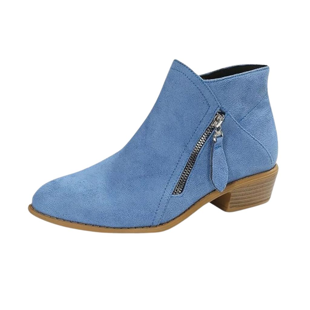 Women's Zip-Up Ankle Boots with Tassel Pull