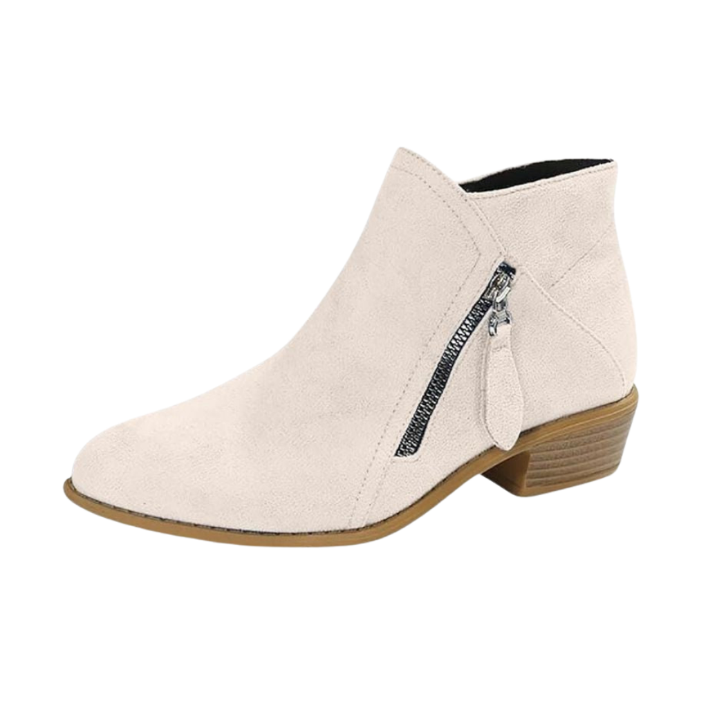 Women's Zip-Up Ankle Boots with Tassel Pull
