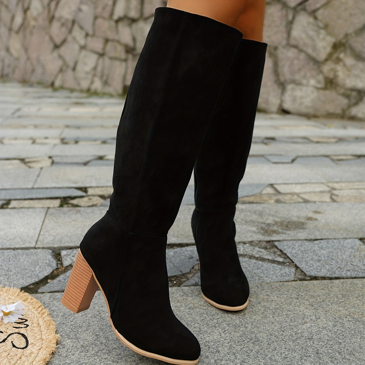 Women's Tall Block Heel Knee Boots