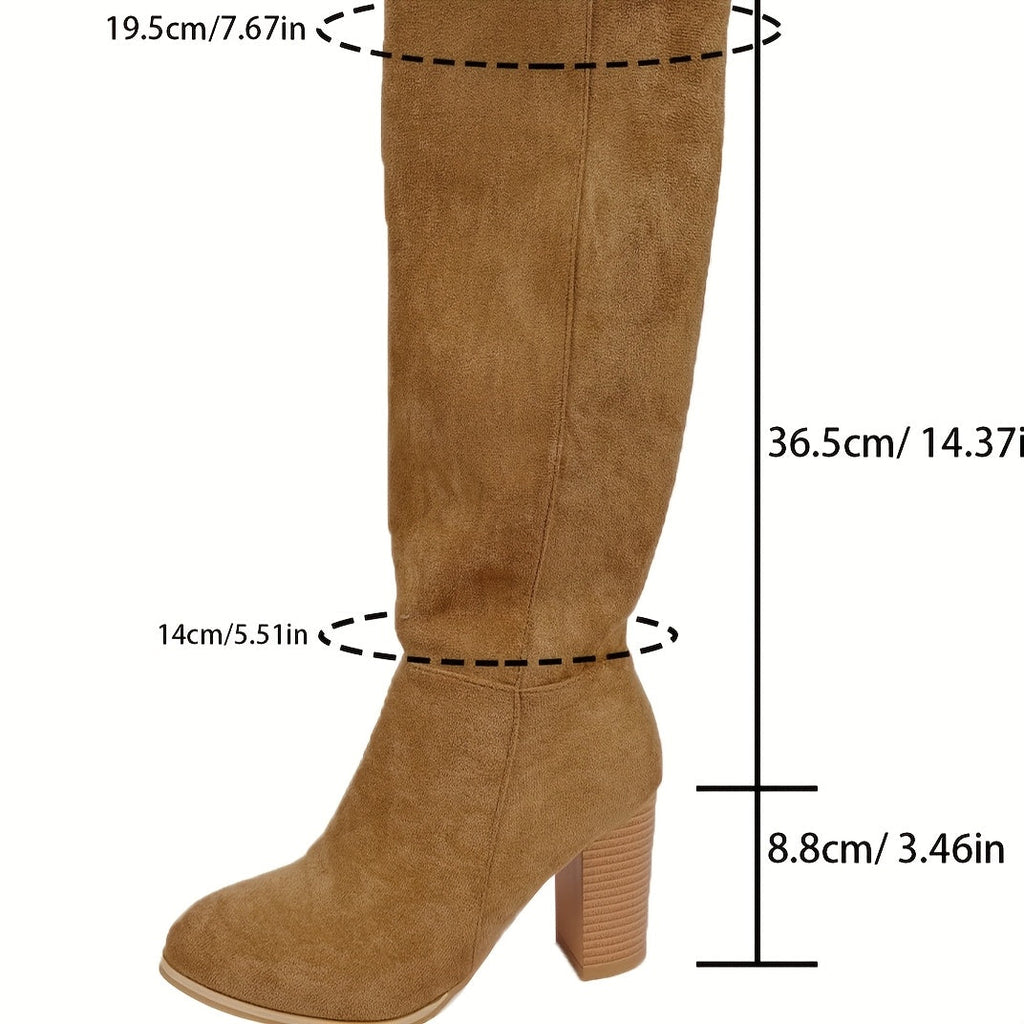 Women's Tall Block Heel Knee Boots