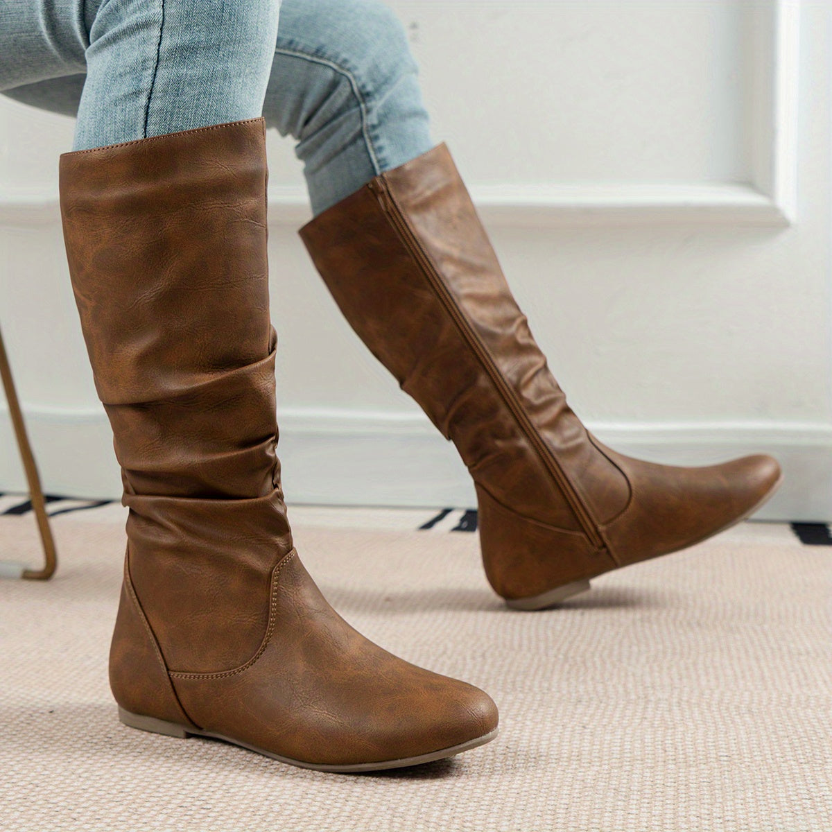 Women's Tall Brown Knee Boots